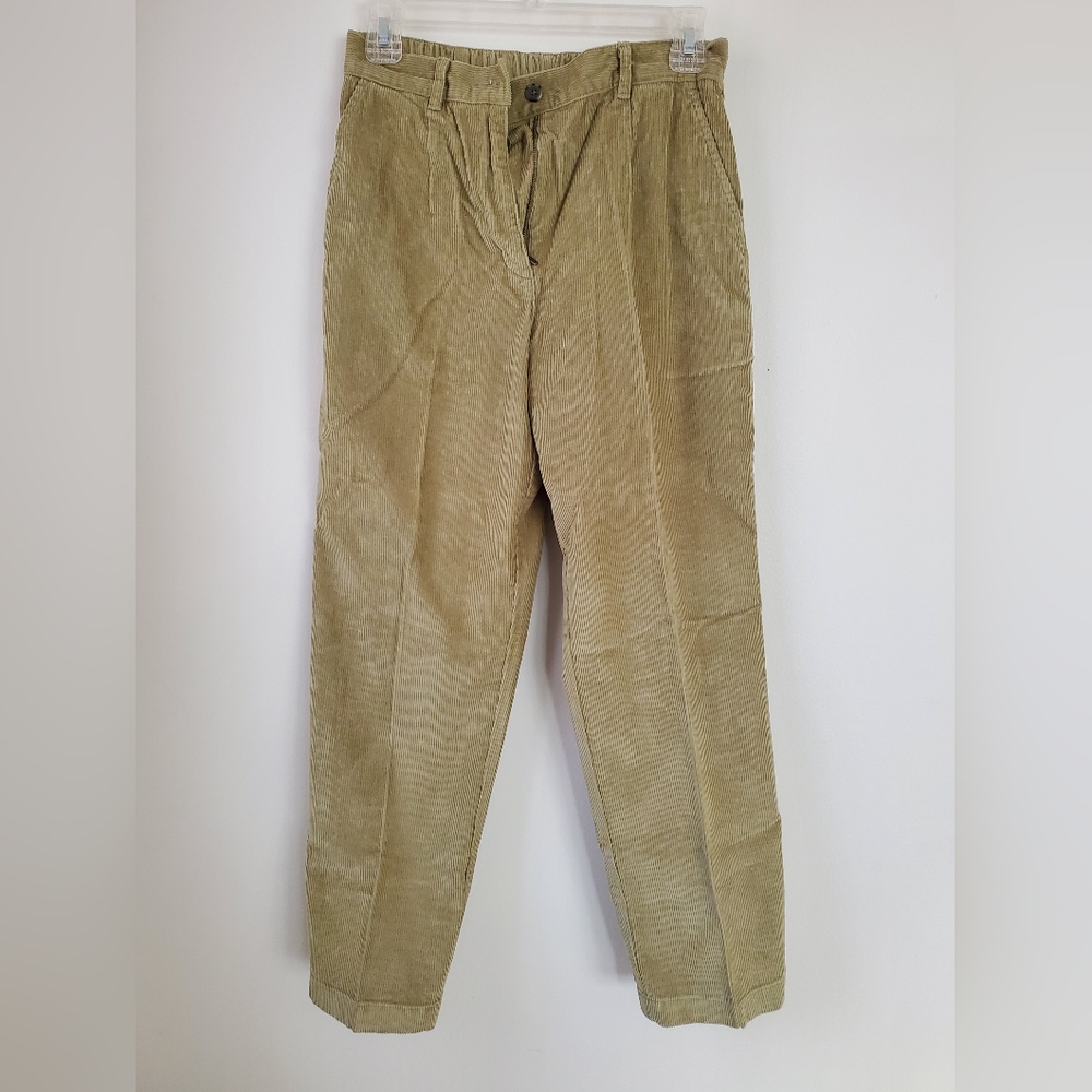 Vintage Women’s L.L. Bean Olive Green Courderoy - 4P